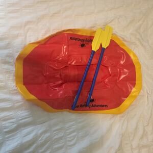 American Girl Doll Size River Rafting Raft with Paddles